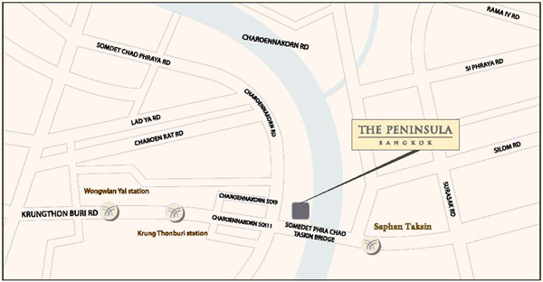 แผนที่โรงแรมเพนนินซูล่า